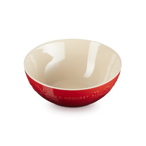 Le Creuset Stoneware Holly Relief Serve Bowl 25cm